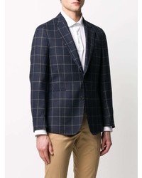 Мужской темно-синий пиджак в клетку от Paul Smith