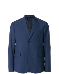 Мужской темно-синий пиджак в клетку от Prada