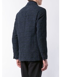 Мужской темно-синий пиджак в клетку от TOMORROWLAND