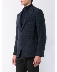 Мужской темно-синий пиджак в клетку от TOMORROWLAND