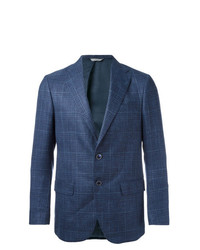 Мужской темно-синий пиджак в шотландскую клетку от Fashion Clinic Timeless