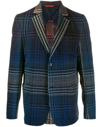 Мужской темно-синий пиджак в шотландскую клетку от Missoni