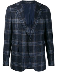 Мужской темно-синий пиджак в шотландскую клетку от Tagliatore