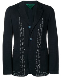Мужской темно-синий пиджак с вышивкой от Comme Des Garçons Pre-Owned