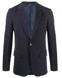 Мужской темно-синий пиджак с вышивкой от Dolce & Gabbana