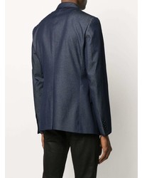 Мужской темно-синий пиджак с вышивкой от Dolce & Gabbana