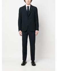 Мужской темно-синий пиджак с вышивкой от Lardini