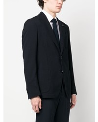 Мужской темно-синий пиджак с вышивкой от Lardini