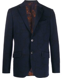 Мужской темно-синий пиджак с "огурцами" от Etro