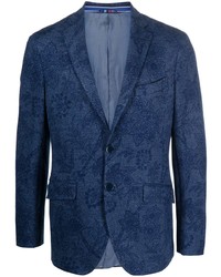 Мужской темно-синий пиджак с "огурцами" от Etro