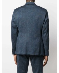 Мужской темно-синий пиджак с "огурцами" от Etro