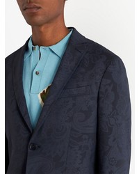 Мужской темно-синий пиджак с "огурцами" от Etro