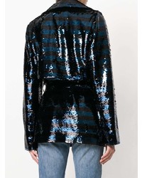 Женский темно-синий пиджак с пайетками от RtA