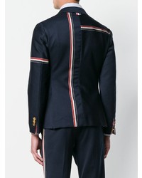 Мужской темно-синий пиджак с принтом от Thom Browne