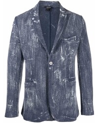 Мужской темно-синий пиджак с принтом от Avant Toi
