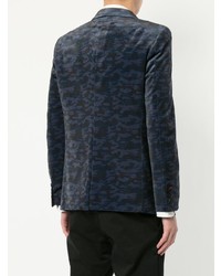 Мужской темно-синий пиджак с принтом от Loveless