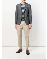 Мужской темно-синий пиджак с принтом от Tagliatore