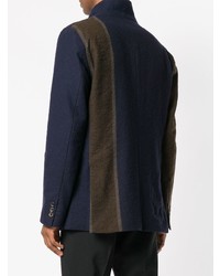 Мужской темно-синий пиджак с принтом от Uma Wang