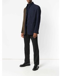 Мужской темно-синий пиджак с принтом от Uma Wang