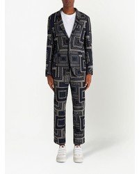 Мужской темно-синий пиджак с принтом от Etro