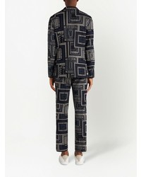 Мужской темно-синий пиджак с принтом от Etro