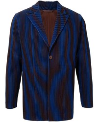Мужской темно-синий пиджак с принтом от Homme Plissé Issey Miyake