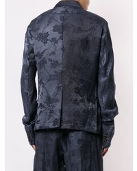Мужской темно-синий пиджак с принтом от Uma Wang