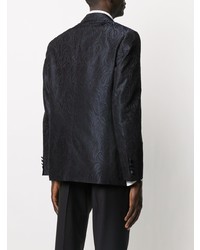 Мужской темно-синий пиджак с принтом от Canali