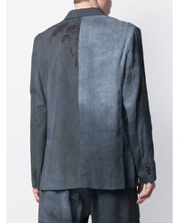 Мужской темно-синий пиджак с принтом от Uma Wang