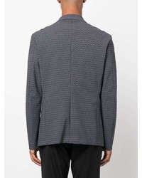 Мужской темно-синий пиджак с принтом от Hydrogen