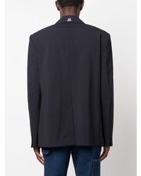 Мужской темно-синий пиджак с принтом от MSGM