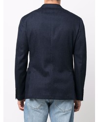 Мужской темно-синий пиджак с ромбами от Lardini