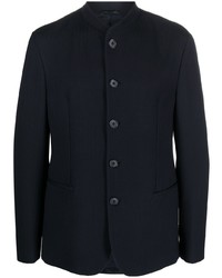 Мужской темно-синий пиджак с узором "в ёлочку" от Giorgio Armani