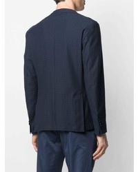 Мужской темно-синий пиджак с узором "в ёлочку" от Manuel Ritz