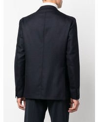Мужской темно-синий пиджак с узором "в ёлочку" от Tagliatore