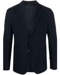 Мужской темно-синий пиджак с узором зигзаг от Giorgio Armani