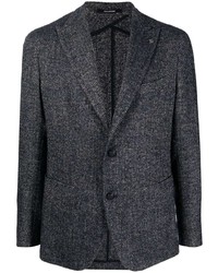 Мужской темно-синий пиджак с узором зигзаг от Tagliatore