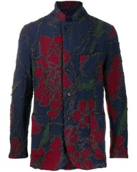 Мужской темно-синий пиджак с цветочным принтом от Engineered Garments