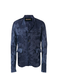 Мужской темно-синий пиджак с цветочным принтом от Uma Wang