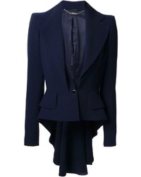 Женский темно-синий пиджак от Alexander McQueen