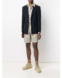 Мужской темно-синий пиджак от Nanushka