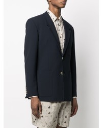 Мужской темно-синий пиджак от Nanushka