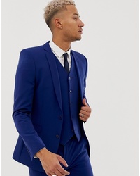 Мужской темно-синий пиджак от ASOS DESIGN