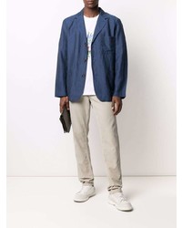 Мужской темно-синий пиджак от Universal Works