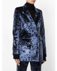 Женский темно-синий пиджак от Strateas Carlucci