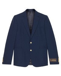 Мужской темно-синий пиджак от Gucci
