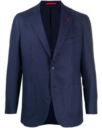 Мужской темно-синий пиджак от Isaia