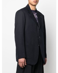 Мужской темно-синий пиджак от Raf Simons