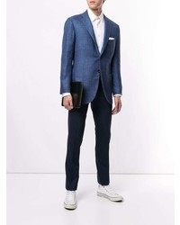 Мужской темно-синий пиджак от Kiton