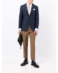 Мужской темно-синий пиджак от Kiton